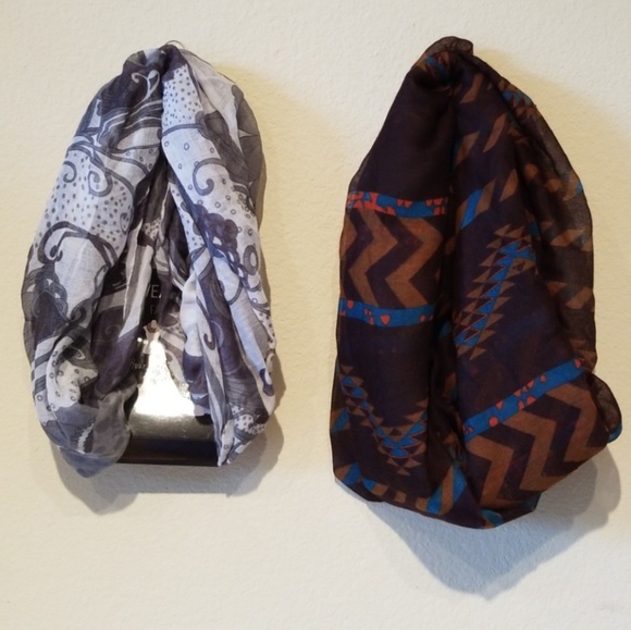 Scarf Bundle | white and gray Lightweight scarf - Picture 3 of 5